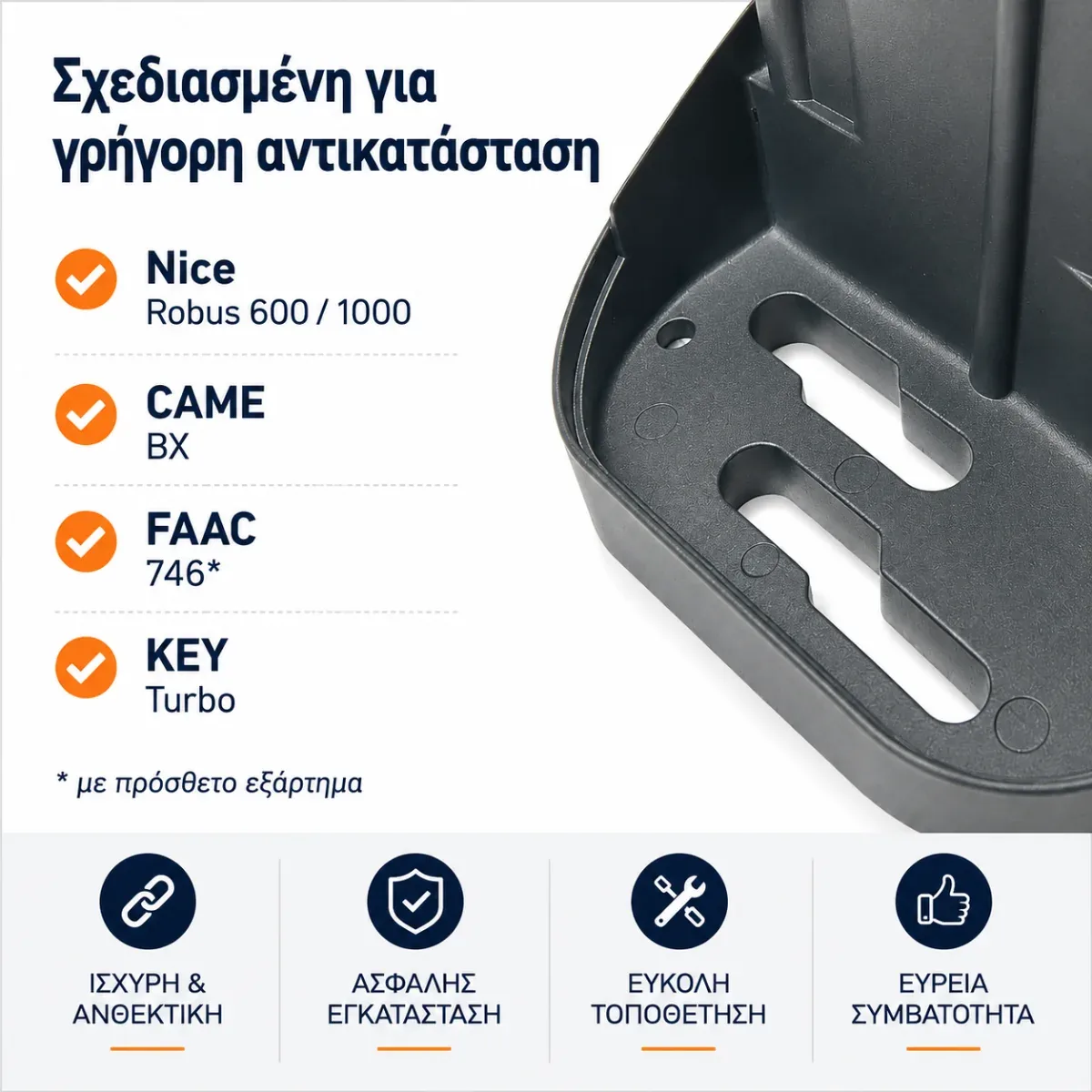 Μοτέρ συρόμενης πόρτας KEY TURBO S TUS60 — τεχνικό infographic